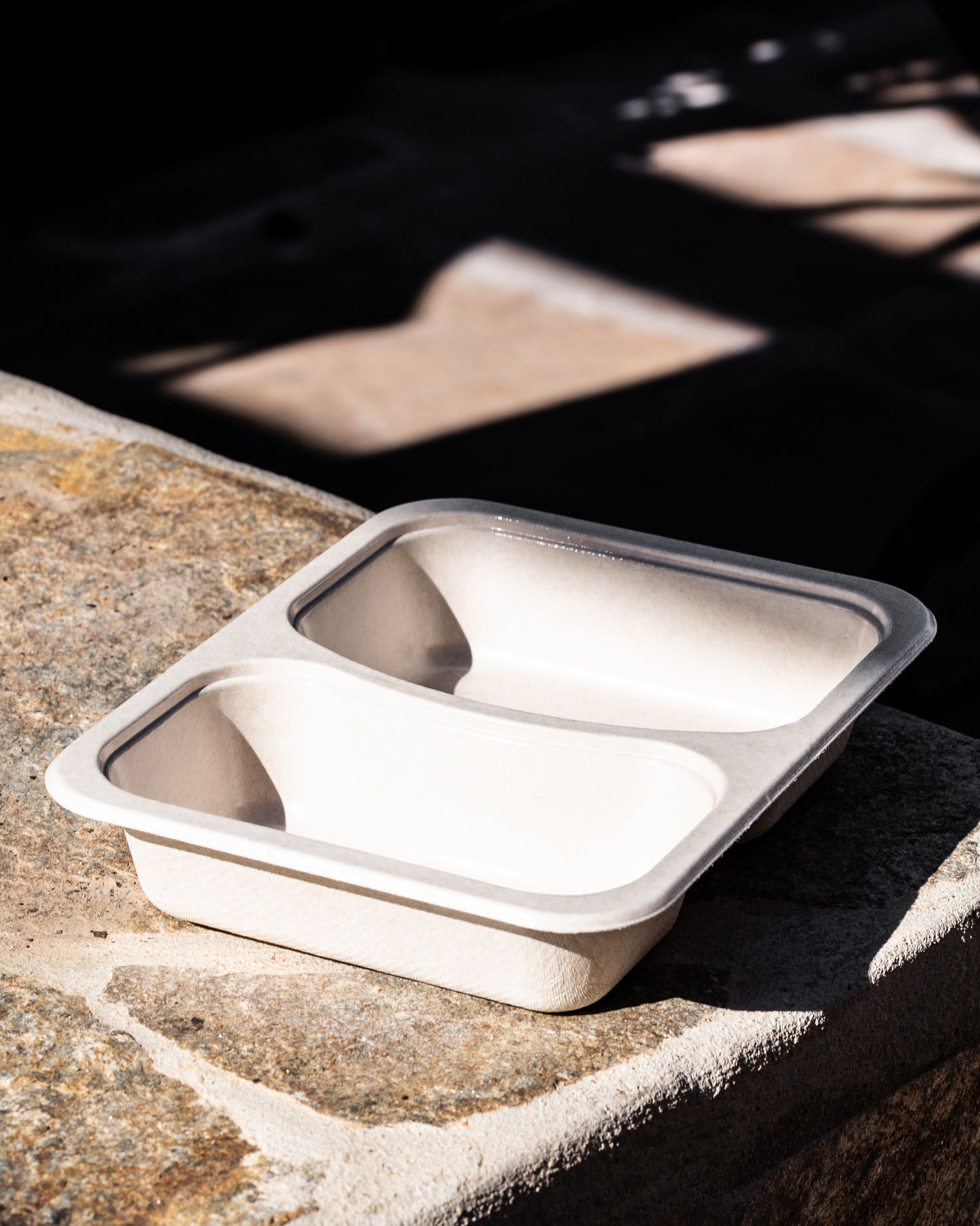 Bagasseskål 2R, 1 liter, bilde av hele skålen u/mat - Casy - Casy.no