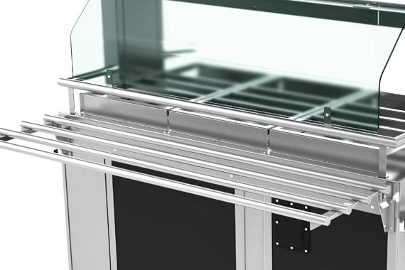 Food2Go Brettbane, festet på serveringsplattform - ScanBox - Casy.no