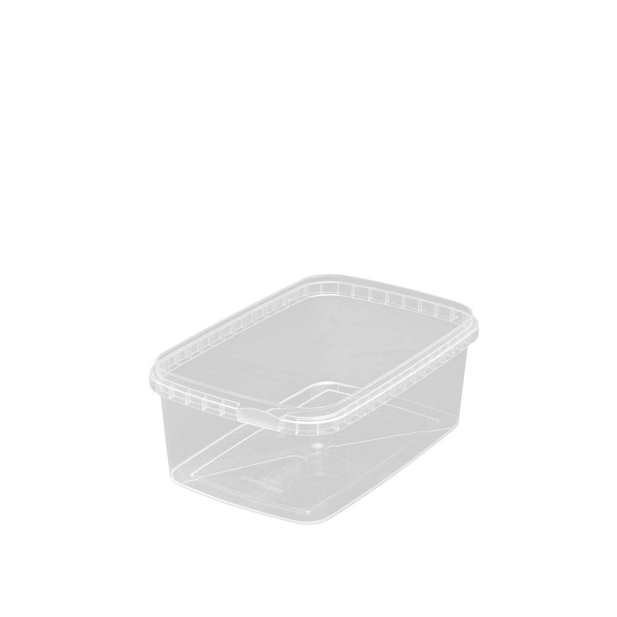 Klar PP-plastboks 1200 ml uten lokk | 192 × 129 mm